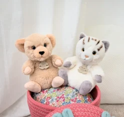 Peluche chat assis - 20 cm