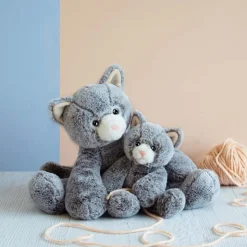 Peluche Chat Gris - 25 cm