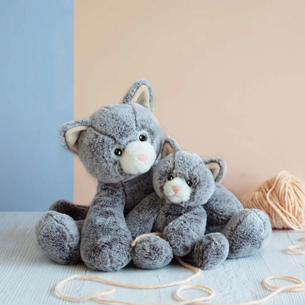 Peluche Chat Gris - 25 cm