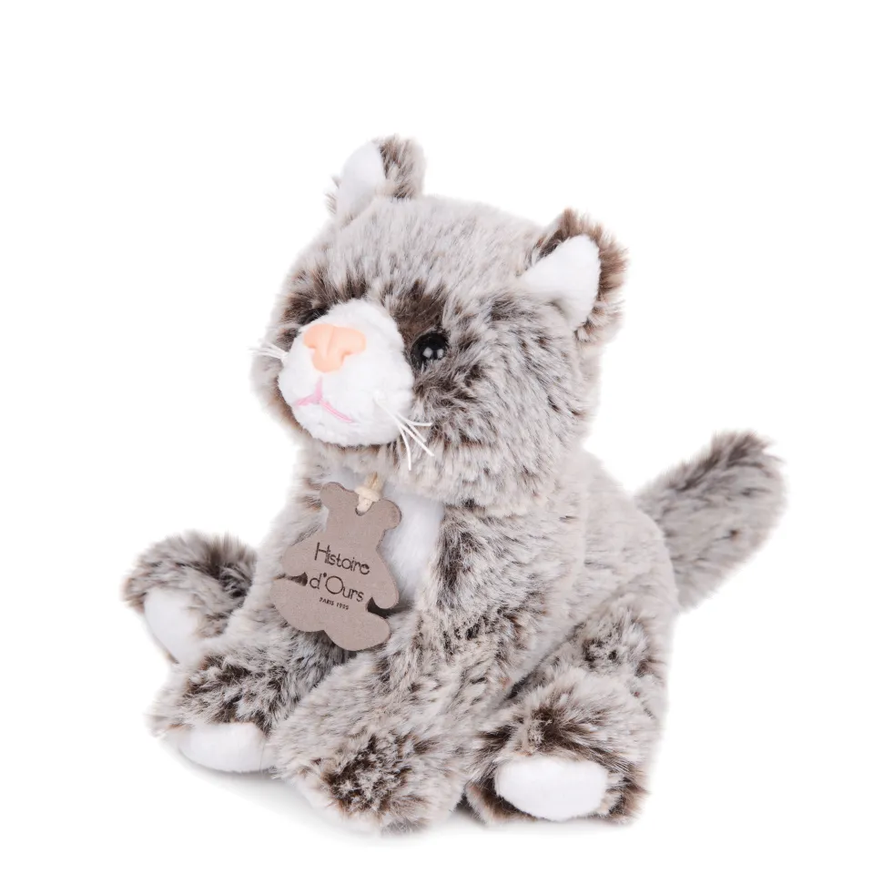 Peluche Chat Marron - 15 cm