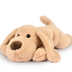 Peluche Chien beige - 40 cm - Les Allongés Stretch