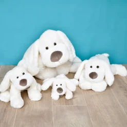 Peluche Chien Blanc - 25 cm