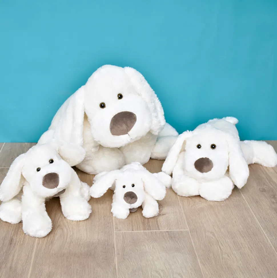 Peluche Chien Blanc - 50 cm