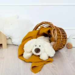 Peluche Chien Blanc - 50 cm