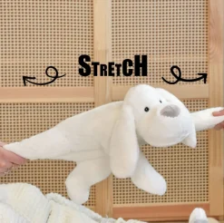 Peluche Chien Blanc - 40 cm - Les Allongés Stretch