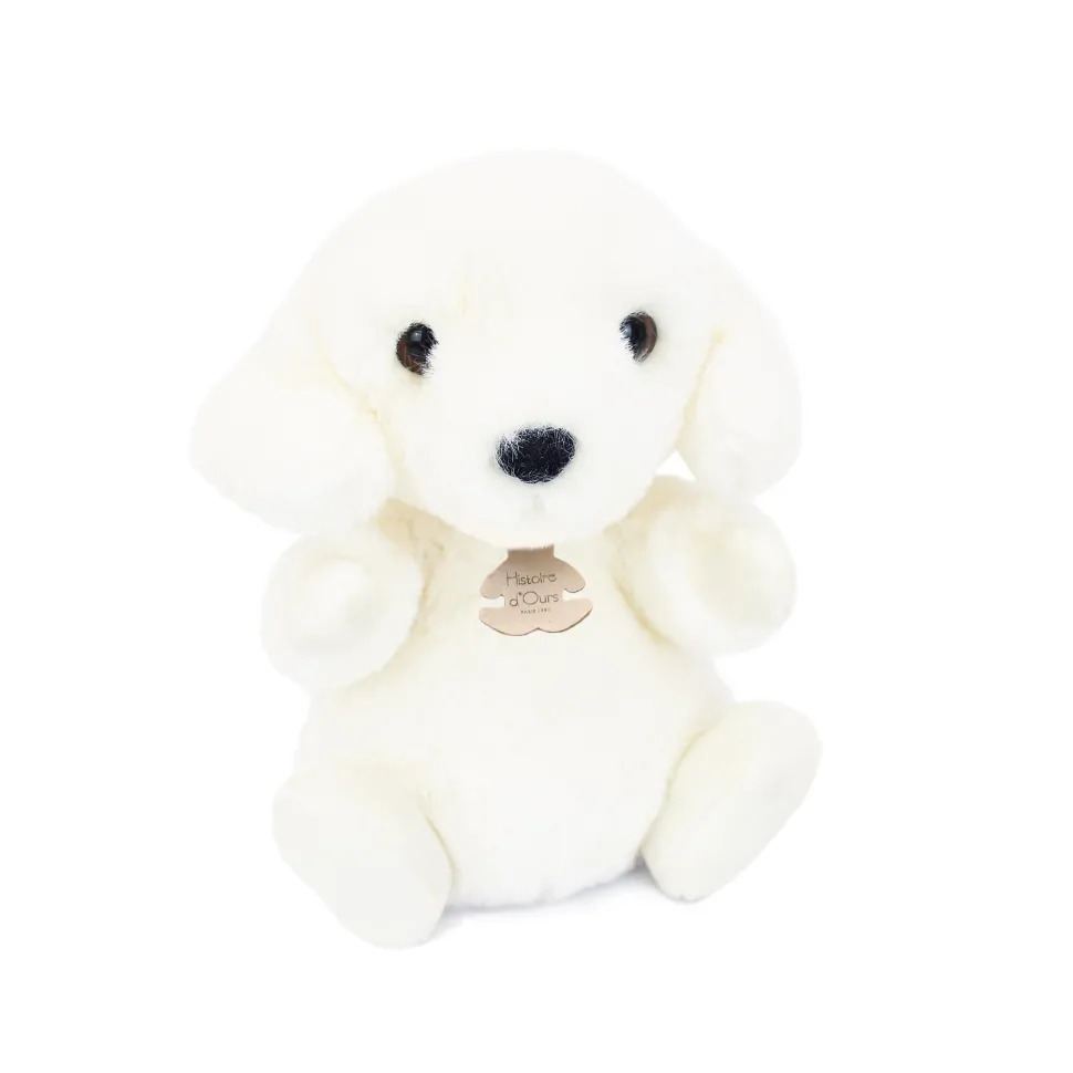 Peluche chien blanc - 20cm