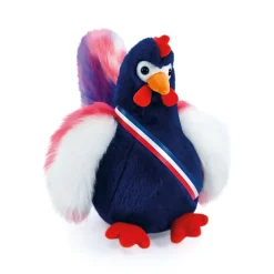 Peluche coq bleu marine - 24 cm - Fabriqué en France