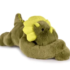 Peluche dinosaure vert lesté - 40 cm - Podcoll