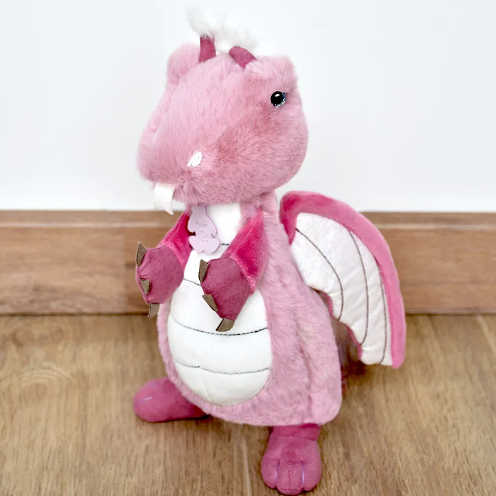 Peluche Dragon Rose - 30 cm