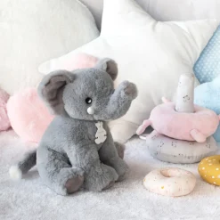 Peluche Eléphant' Dou Gris - 25 cm