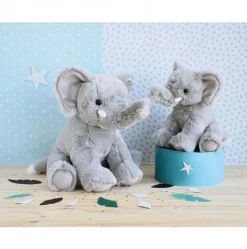 Peluche Eléphant' Dou Gris - 25 cm