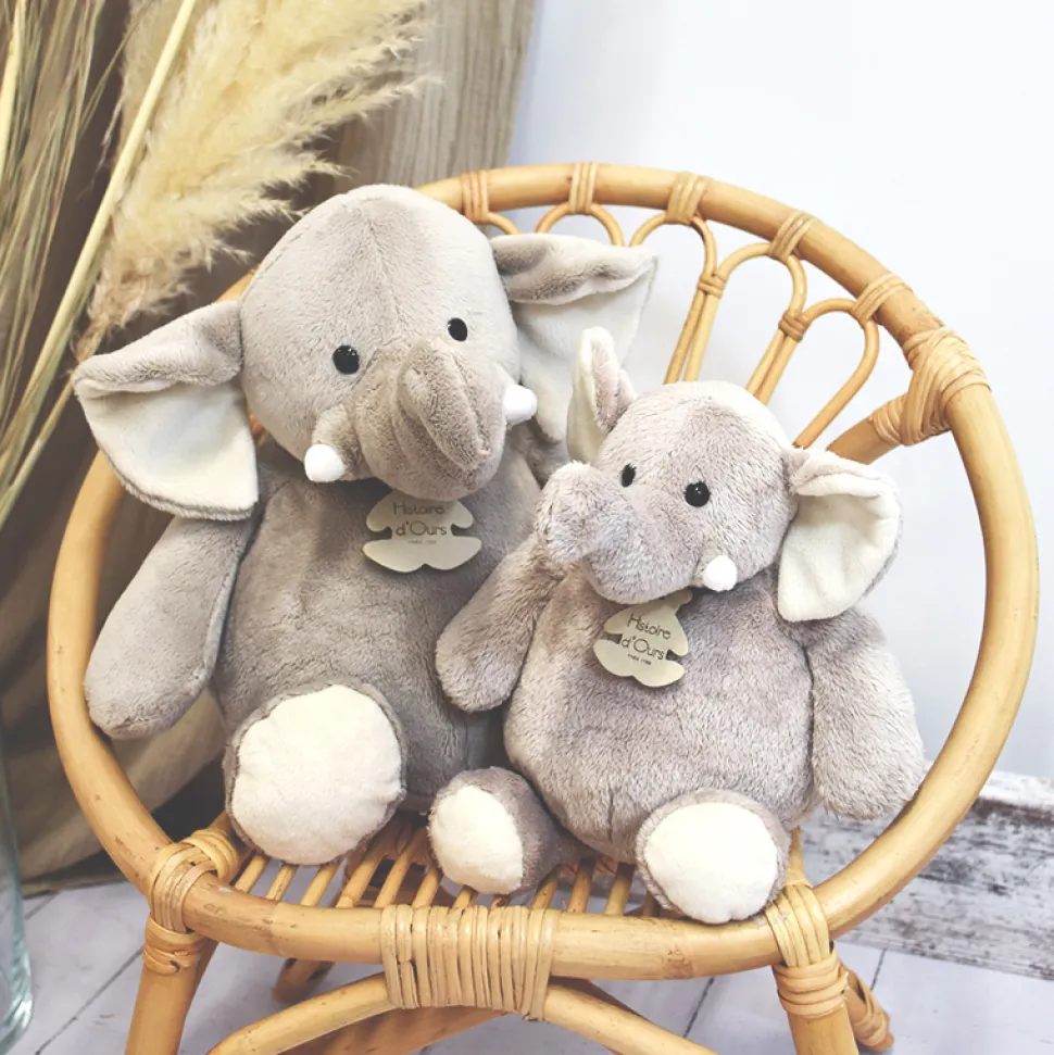 Peluche Eléphant Gris - 14 cm