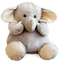 Peluche géante Eléphant Gris - 60 cm