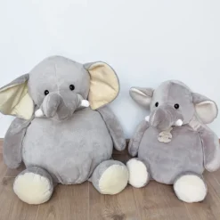 Peluche géante Eléphant Gris - 60 cm