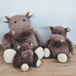 Peluche géante Hippopotame Marron - 120 cm
