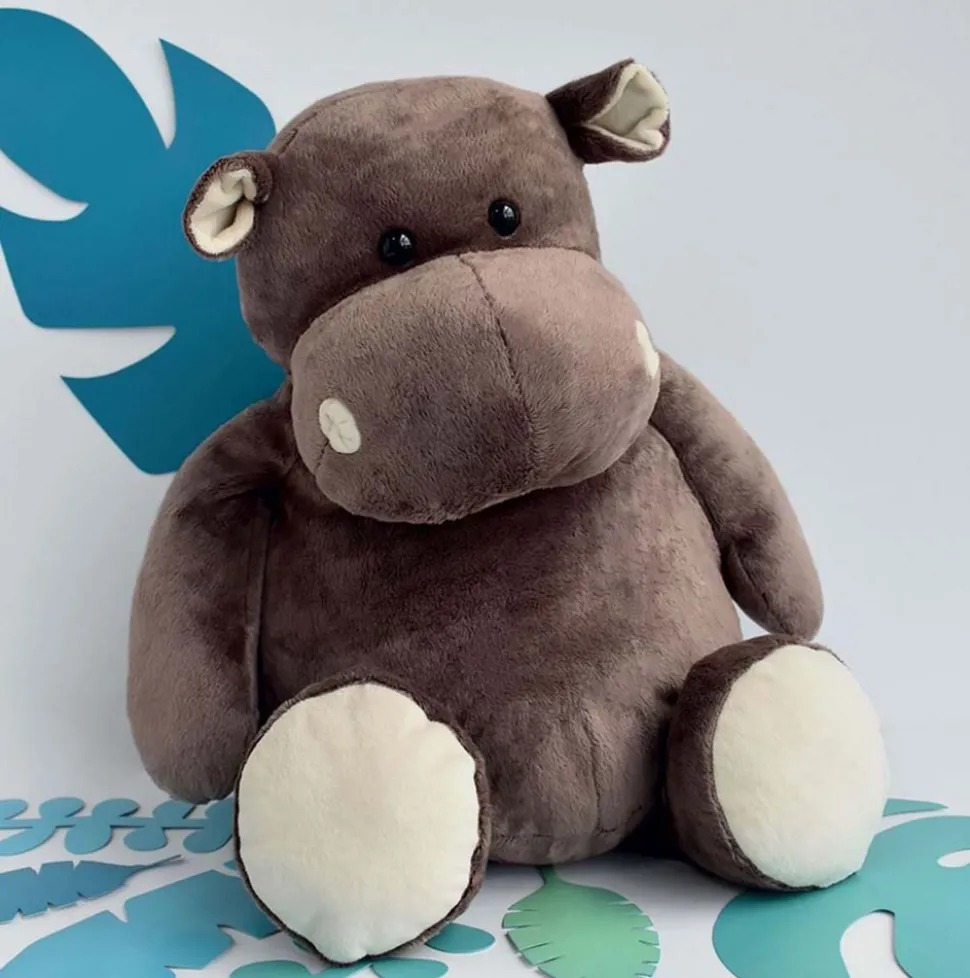 Peluche géante Hippopotame Marron - 120 cm