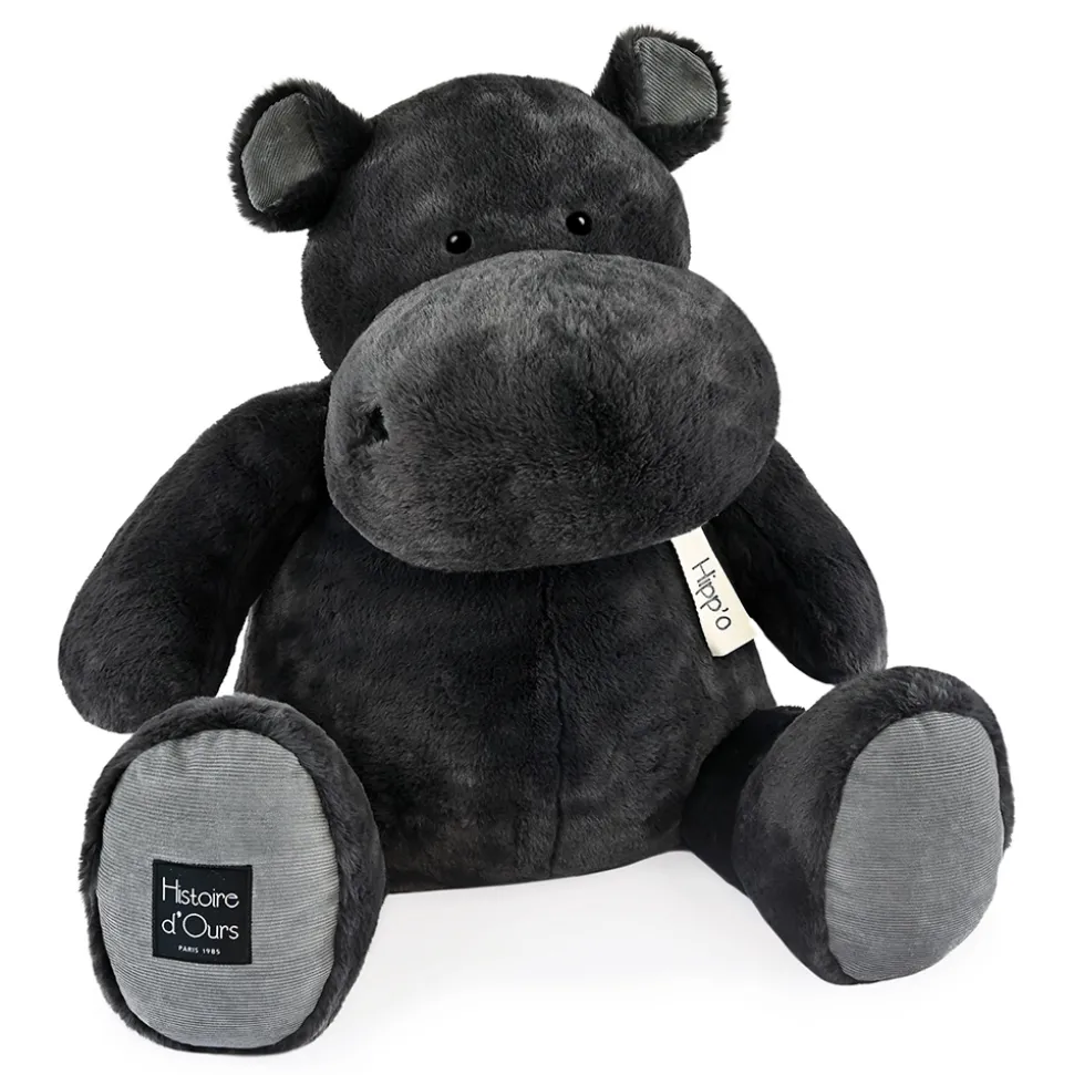 Peluche Hippo Gris anthracite - 85 cm