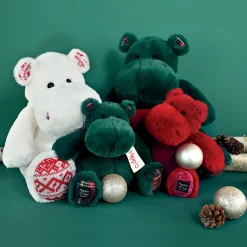 Peluche Hippo Vert sapin - 25 cm