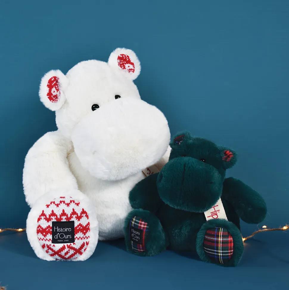 Peluche Hippo Vert sapin - 25 cm