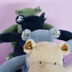 Peluche Hippopotame Bleu marine Bandana - 22 cm