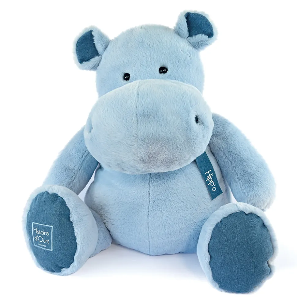 Peluche Hippopotame bleu - Blue jean 85 cm