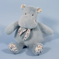 Peluche Hippopotame Bleu Bandana - 22 cm