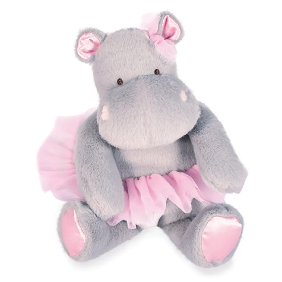 Peluche Hippopotame Gris Tutu - 22 cm