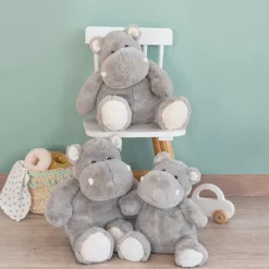 Peluche Hippopotame Gris - 25 cm