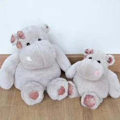 Peluche Hippopotame Gris - 25 cm