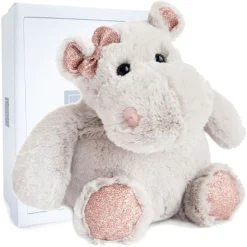 Peluche Hippopotame Gris - 25 cm