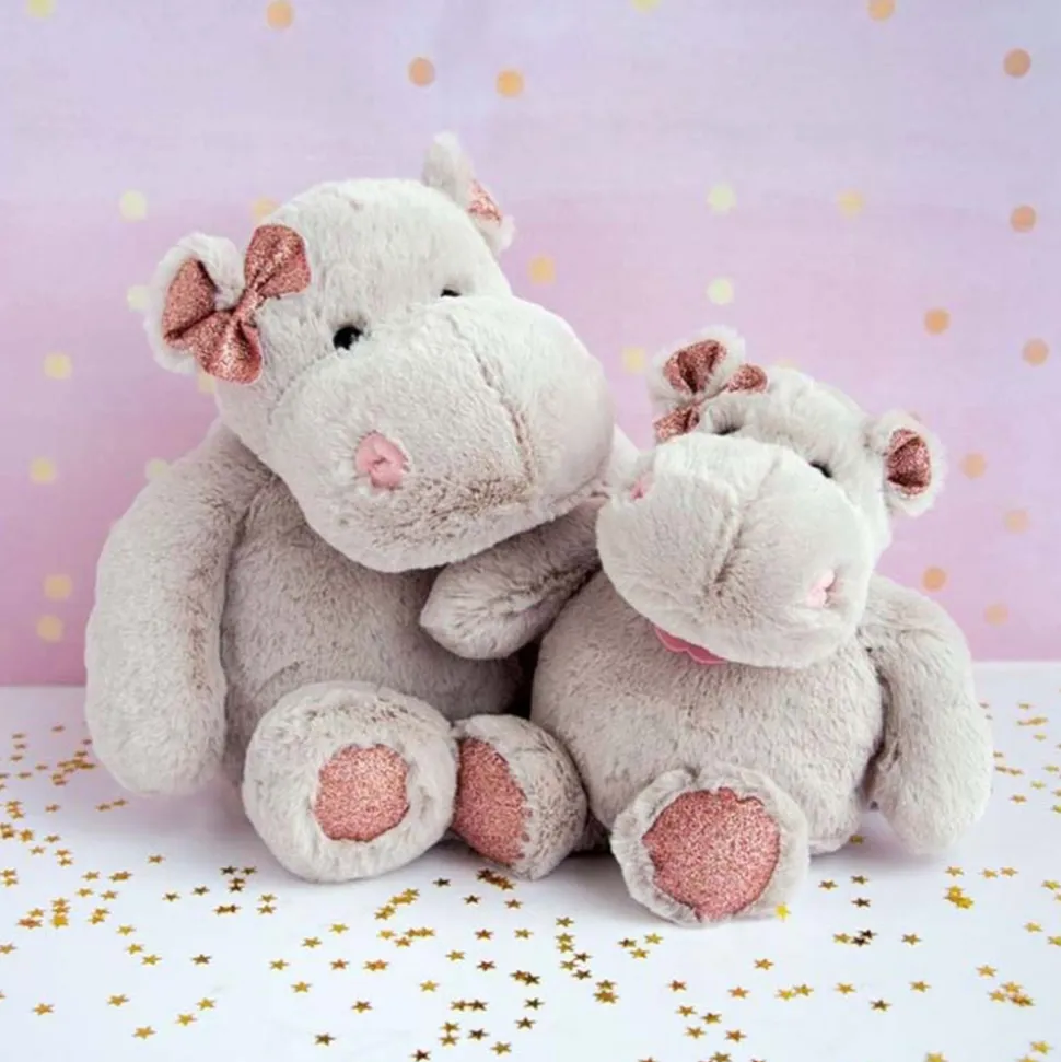Peluche Hippopotame Gris - 25 cm