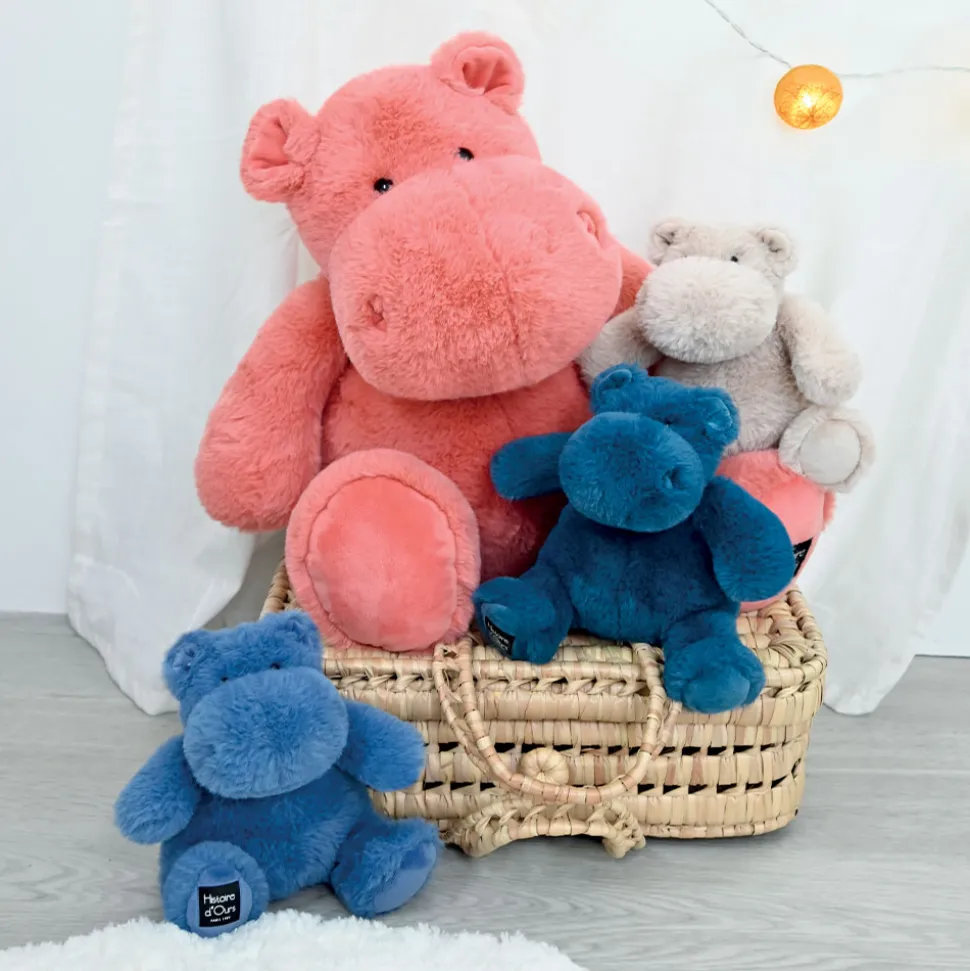 Peluche Hippopotame HIP'COOL Beige - 25 cm