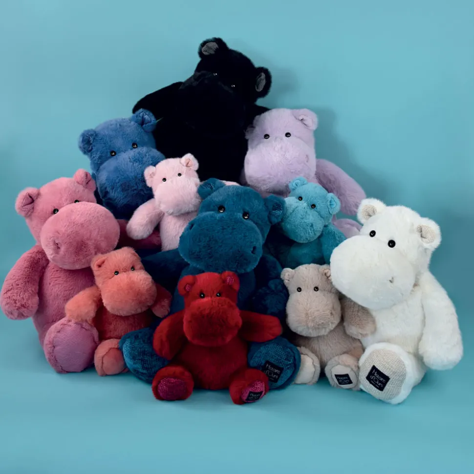 Peluche Hippopotame HIP'COOL Beige - 25 cm