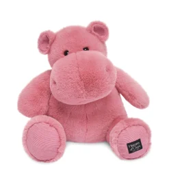 Peluche hippopotame HIP'FUN Rose- Lait grenadine - 40 cm