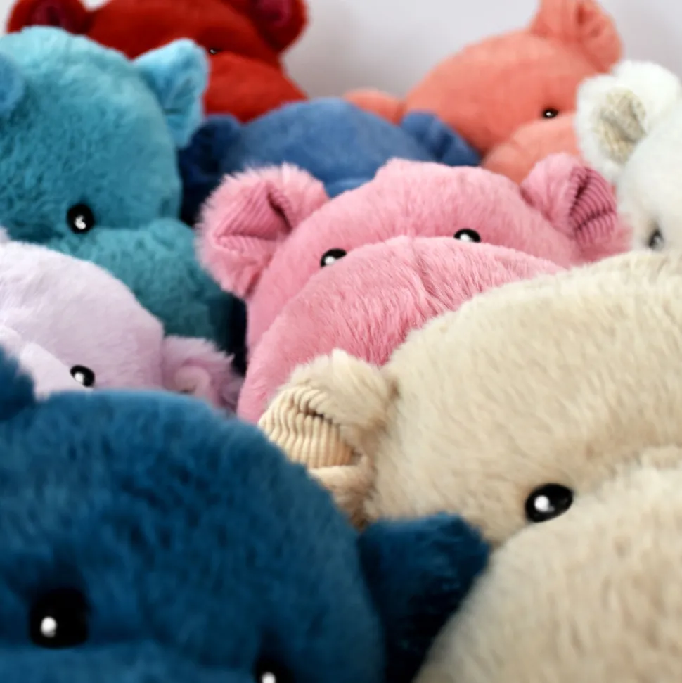 Peluche Hippopotame HIP'KISS Rouge- 40 cm