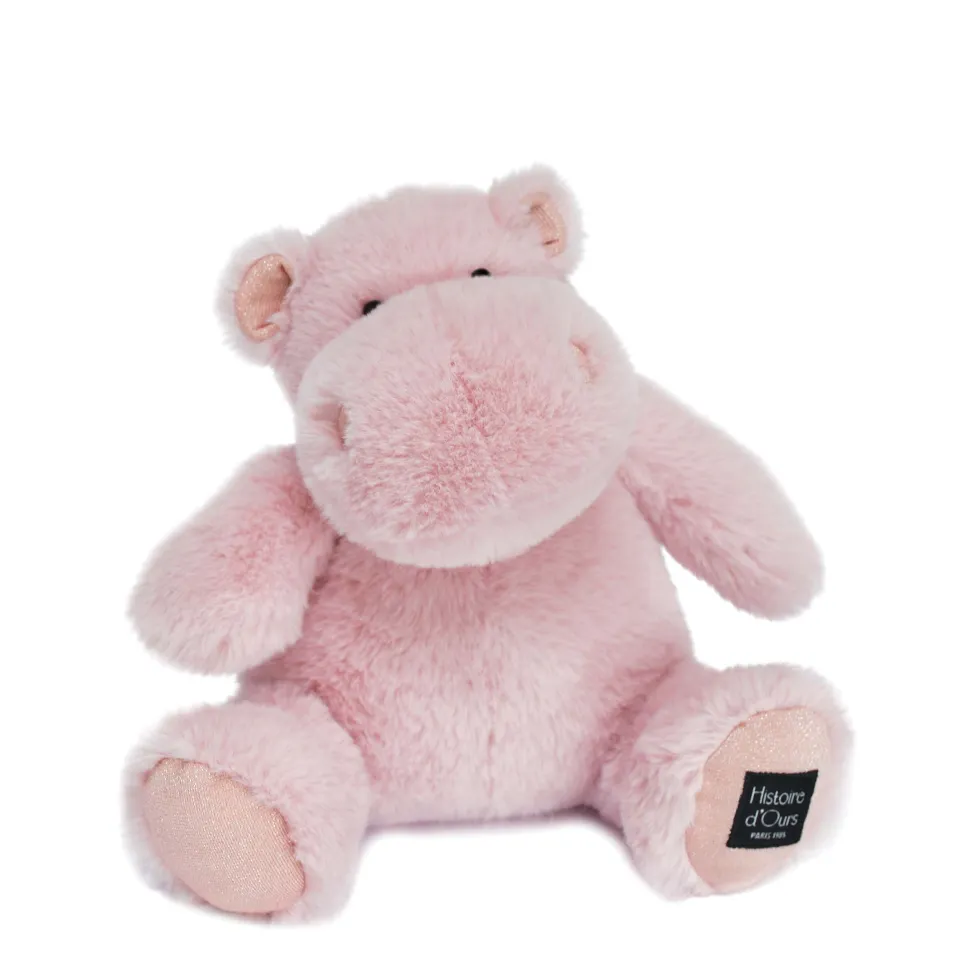 Peluche Hippopotame HIP'PIE - Rose poudré - 25 cm