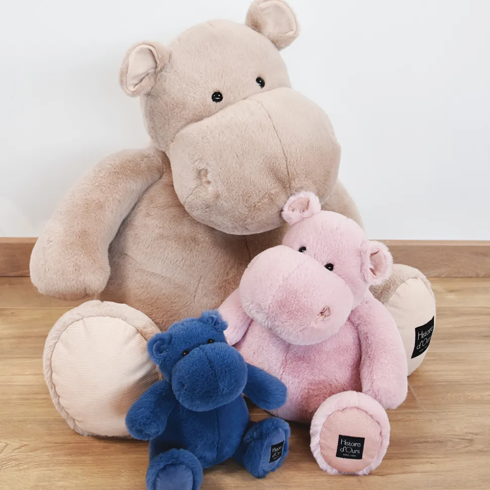 Peluche Hippopotame HIP'PIE - Rose poudré - 85 cm