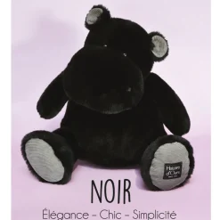 Peluche Hippopotame HIP'STAR Noir - 40 cm