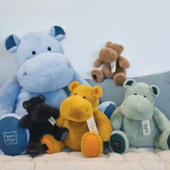 Peluche Hippopotame marron - chocolat chaud - 85cm