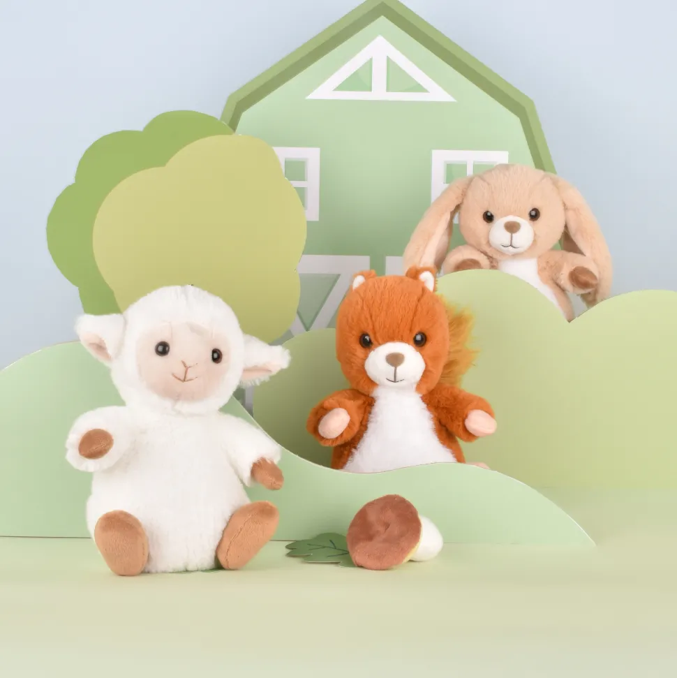 Peluche lapin beige - 20 cm