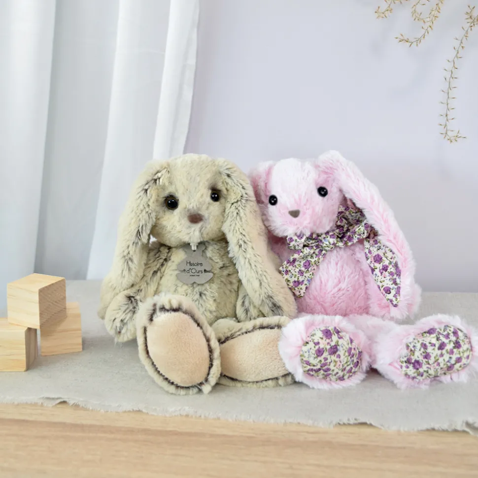 Peluche Lapin Beige - 25 cm