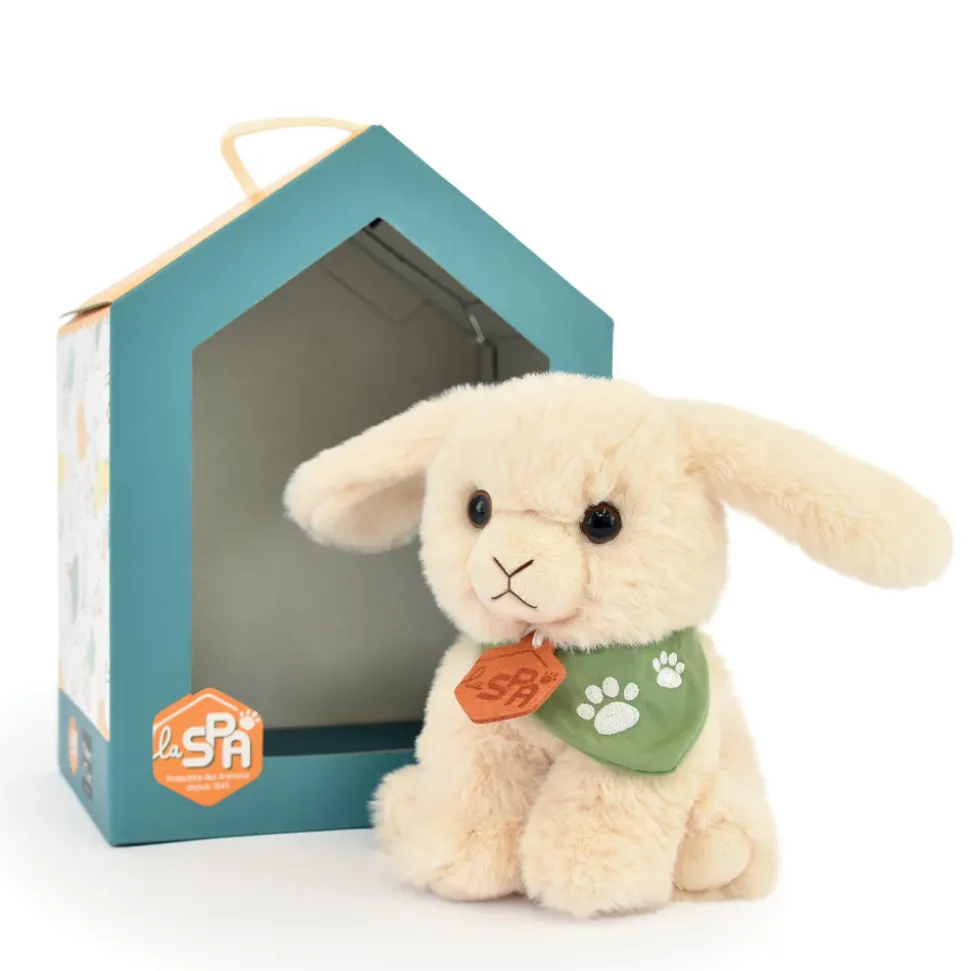 Peluche lapin beige 16 cm - SPA Collection