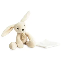 Peluche Lapin ivoire Avec Doudou - 30 cm