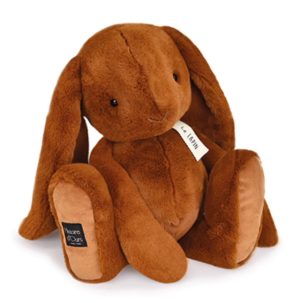 Peluche lapin marron capuccino - LE LAPIN - 50 cm