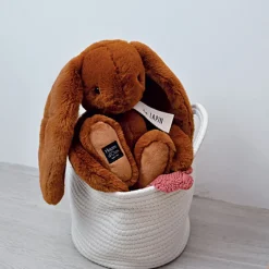Peluche lapin marron capuccino - LE LAPIN - 32 cm