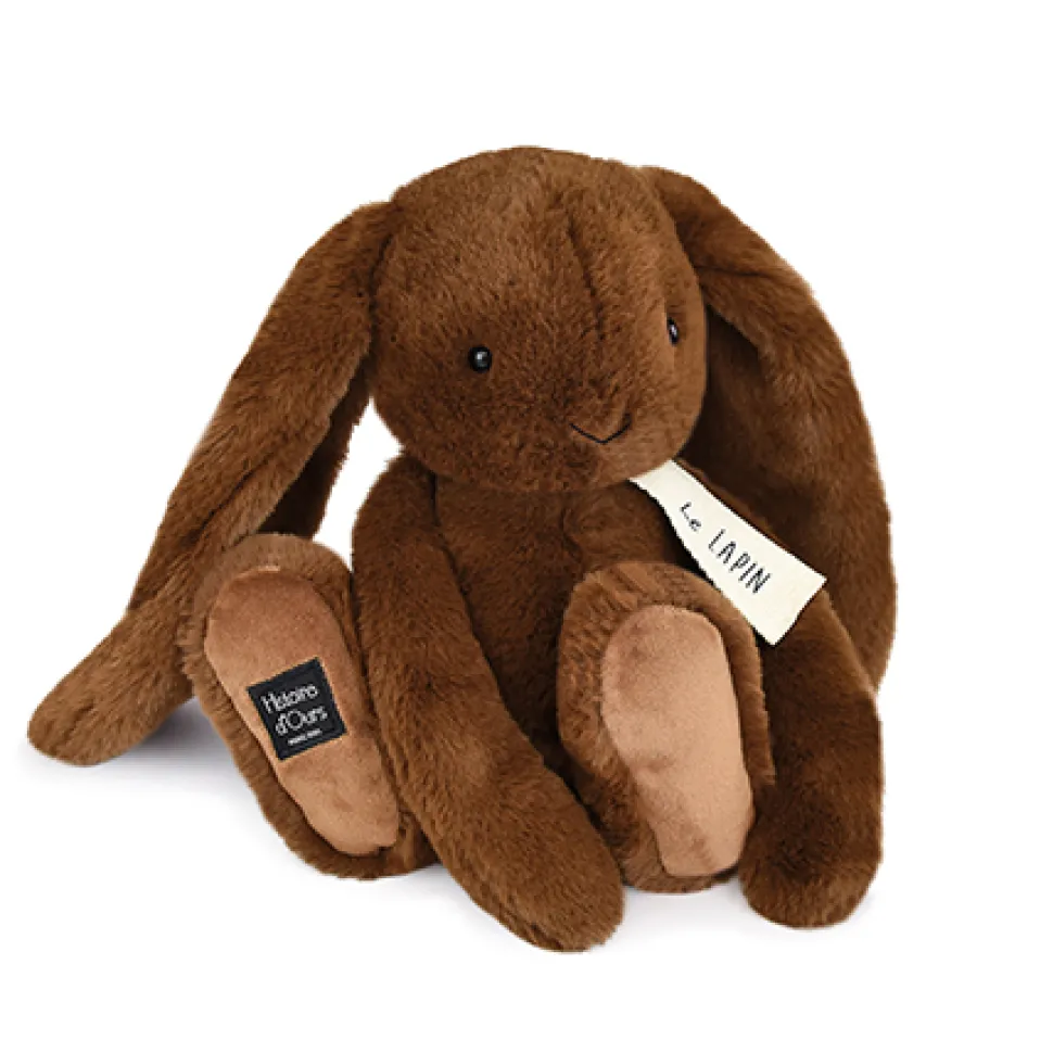 Peluche lapin marron fonçé - Café - LE LAPIN - 32 cm