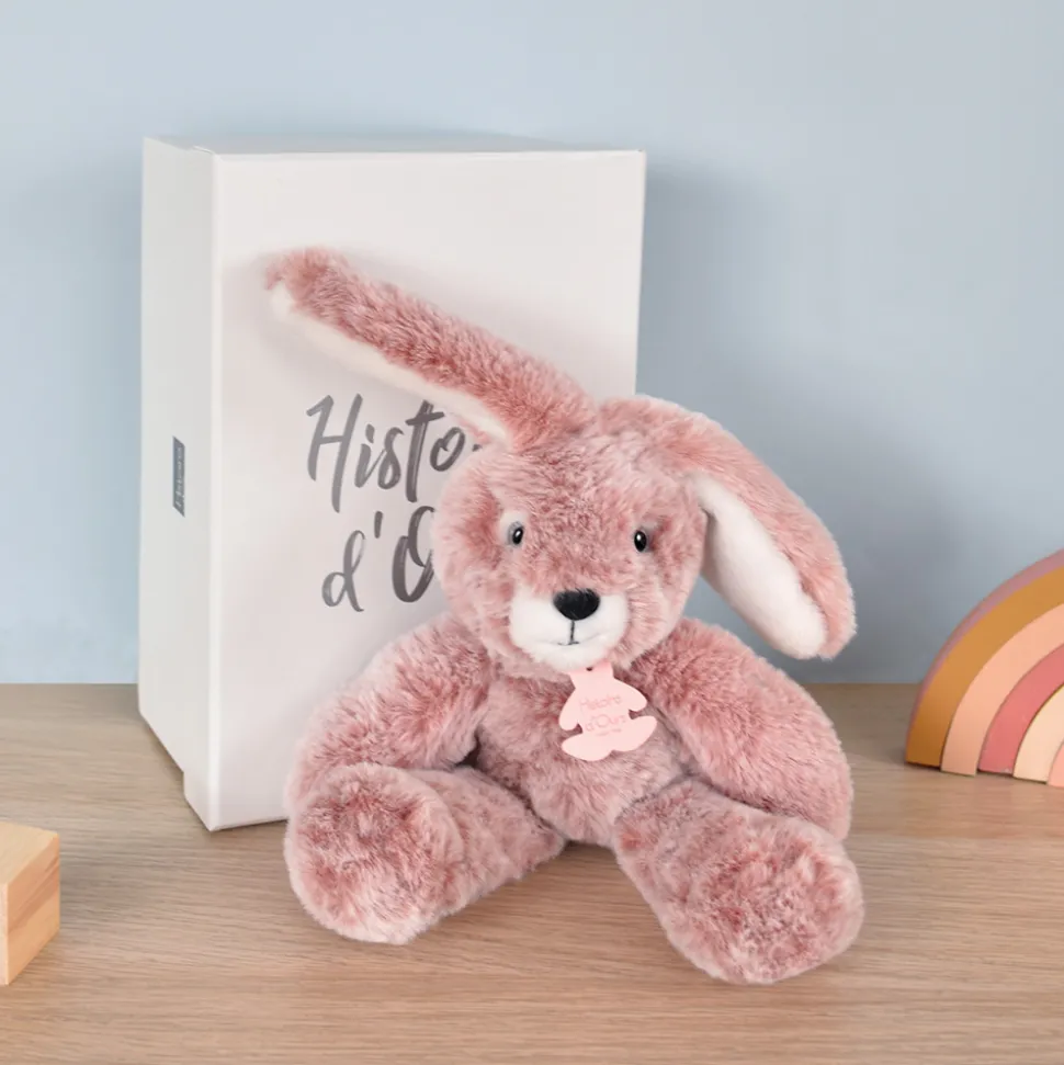 Peluche Lapin Rose - 25 cm