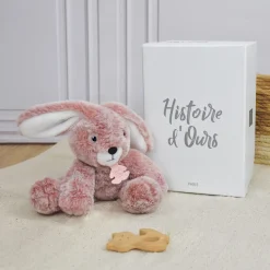 Peluche Lapin Rose - 25 cm