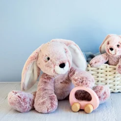 Peluche Lapin Rose - 25 cm