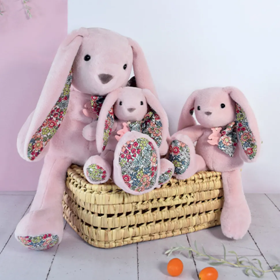 Peluche Lapin Rose - 40 cm - Copains Câlins